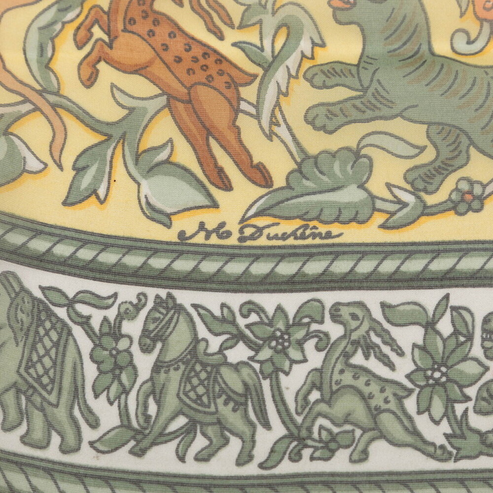 HERMES Yellow Silk Scarf - Picture 5 of 8